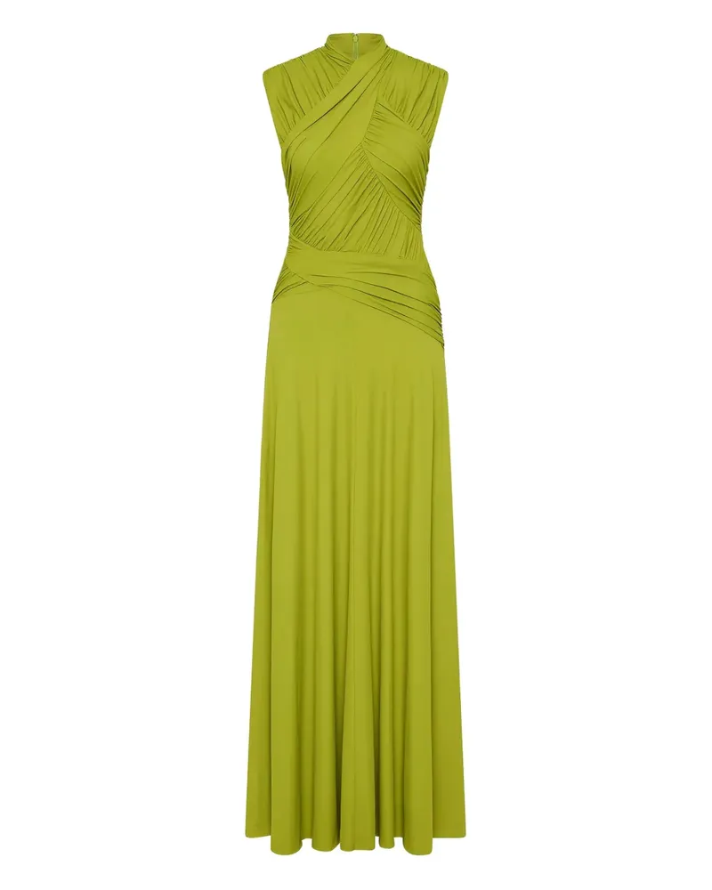 Rachel Gilbert Gerafftes Juniper Abendkleid - Grün Grün