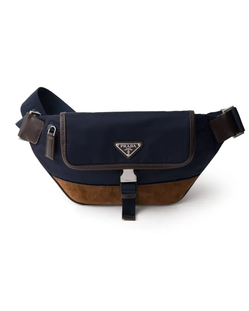 Prada Gürteltasche aus Triangel-Emaille - Blau Blau