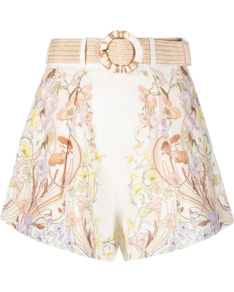 Zimmermann Geblümte Shorts mit Gürtel - FLORAL Floral
