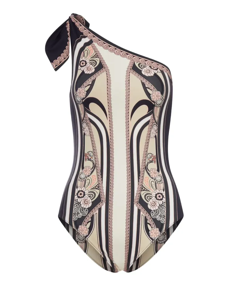 La DoubleJ one-shoulder knot swimsuit - Nude Nude