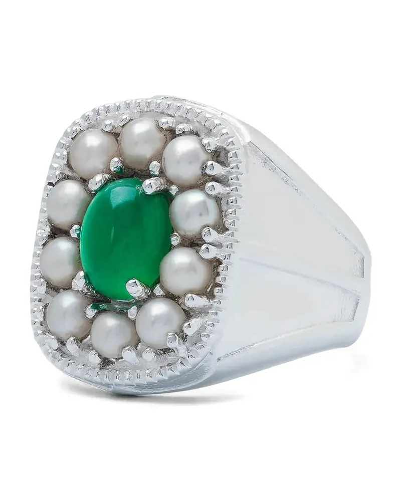VEERT Ring mit Perlendetail - Silber Silber