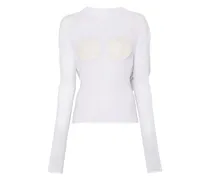 Oberteil mit langen Ärmeln - Weiß