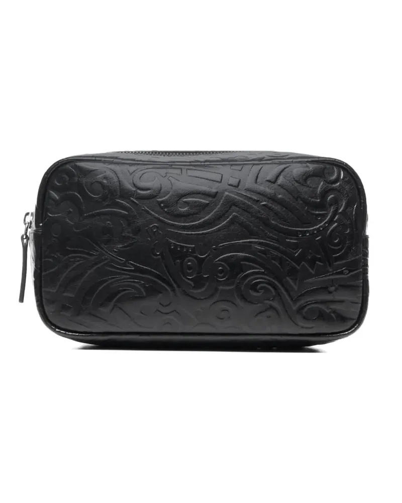 John Richmond embossed-pattern belt bag - Schwarz Schwarz