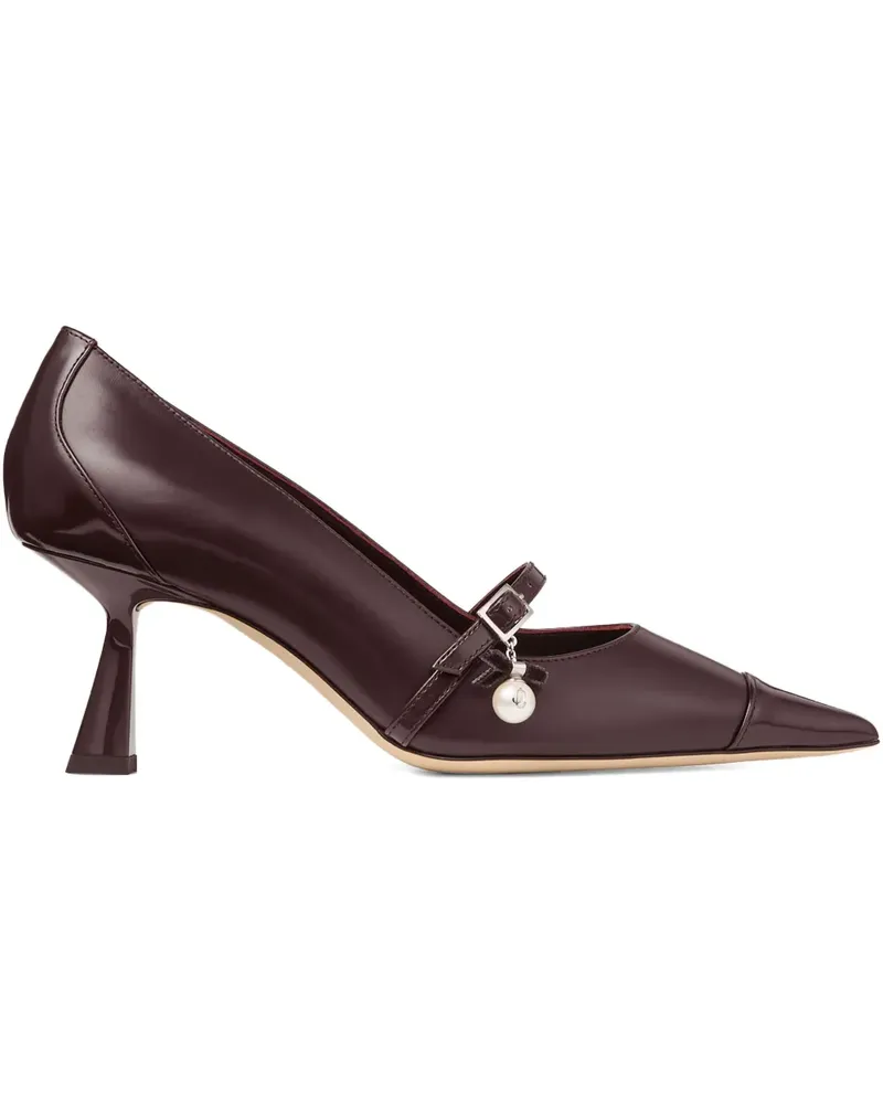 Jimmy Choo Spitze Aren Pumps mit Perlenverzierung 65mm - Braun Braun