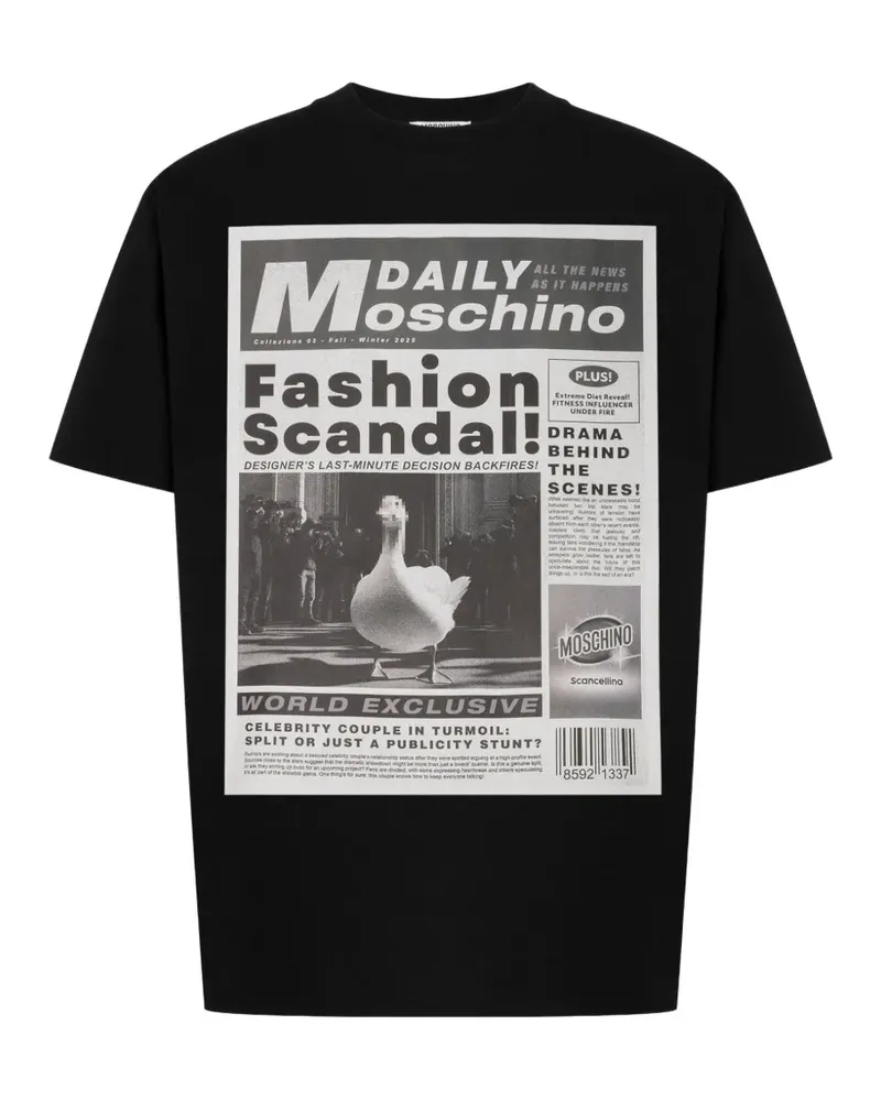 Moschino T-Shirt mit grafischem Print - Schwarz Schwarz