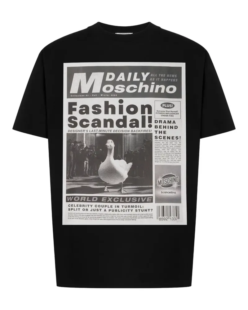 Moschino T-Shirt mit grafischem Print - Schwarz Schwarz