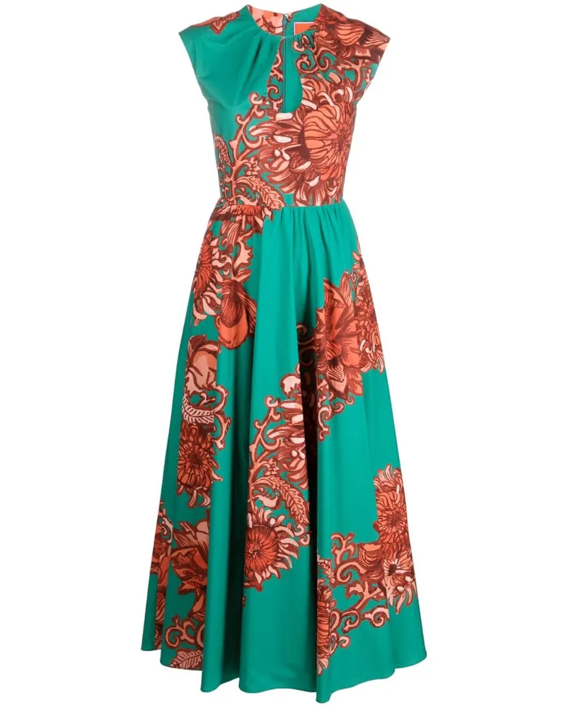 La DoubleJ Kleid mit Blumen-Print - Grün Grün