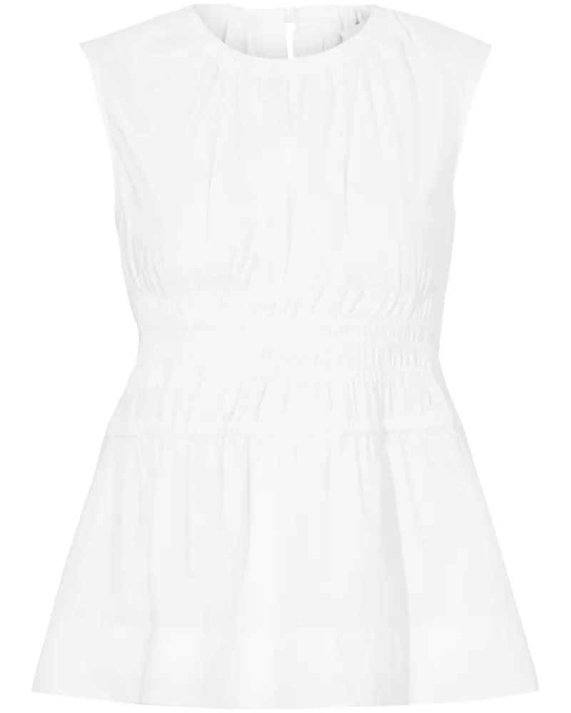 Proenza Schouler Birdie Baumwollbluse - Weiß Weiß