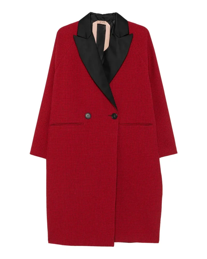N° 21 houndstooth double-breasted coat - Rot Rot