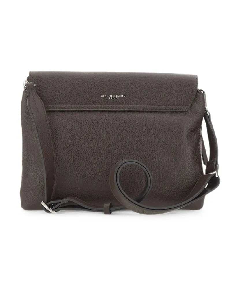 Gianni Chiarini medium Three hammered-leather shoulder bag - Braun Braun