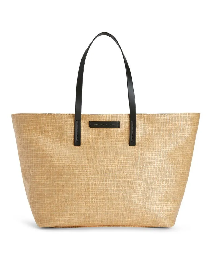 Giuseppe Zanotti Shopper aus Bast - Nude Nude