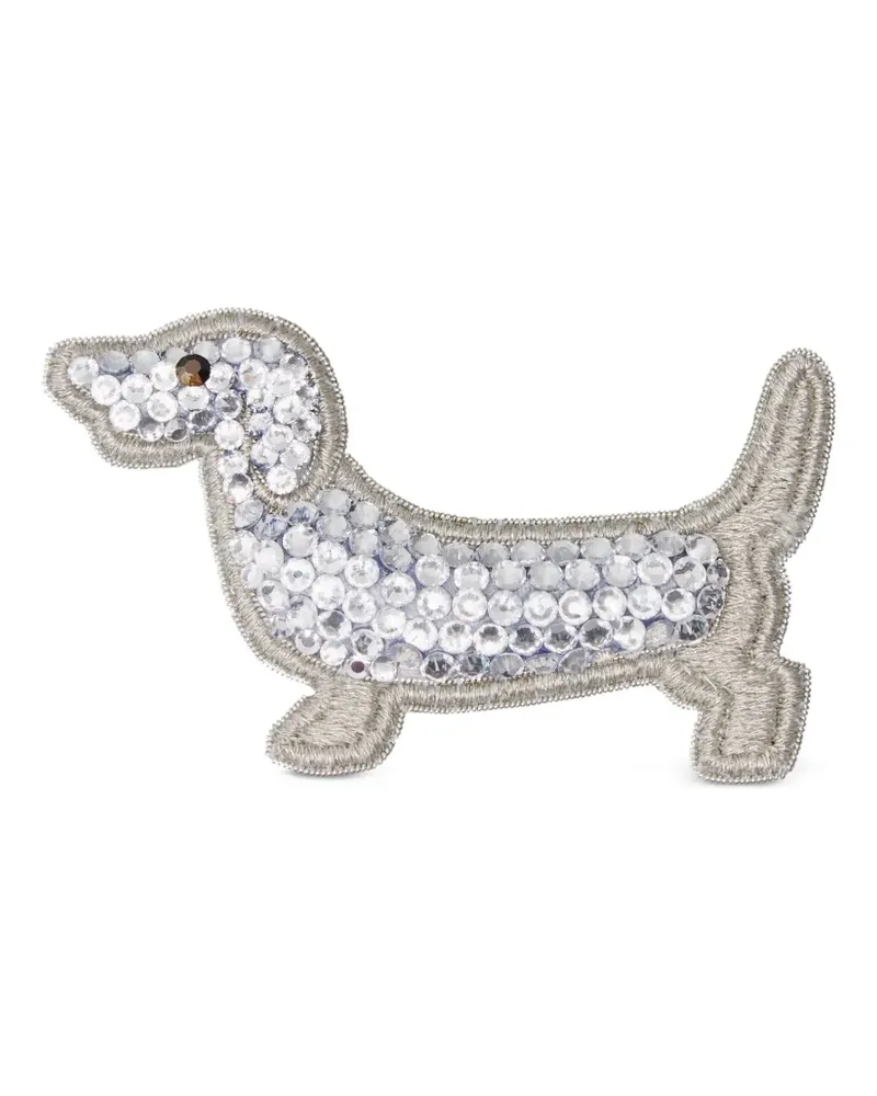 Thom Browne Brosche mit Hector-Motiv - Silber Silber
