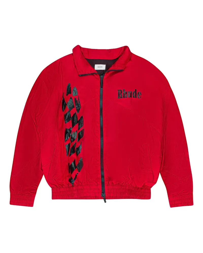 RHUDE logo-print track jacket - Rot Rot