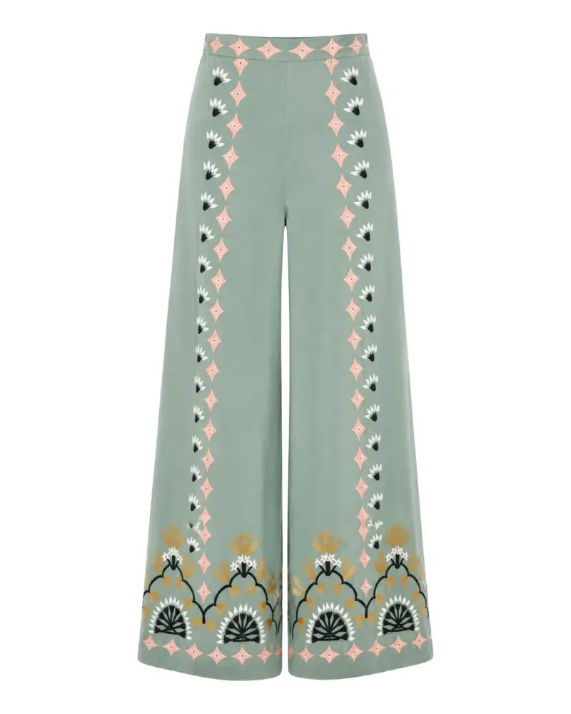 Temperley London Rosalba embroidered trousers - Grün Grün