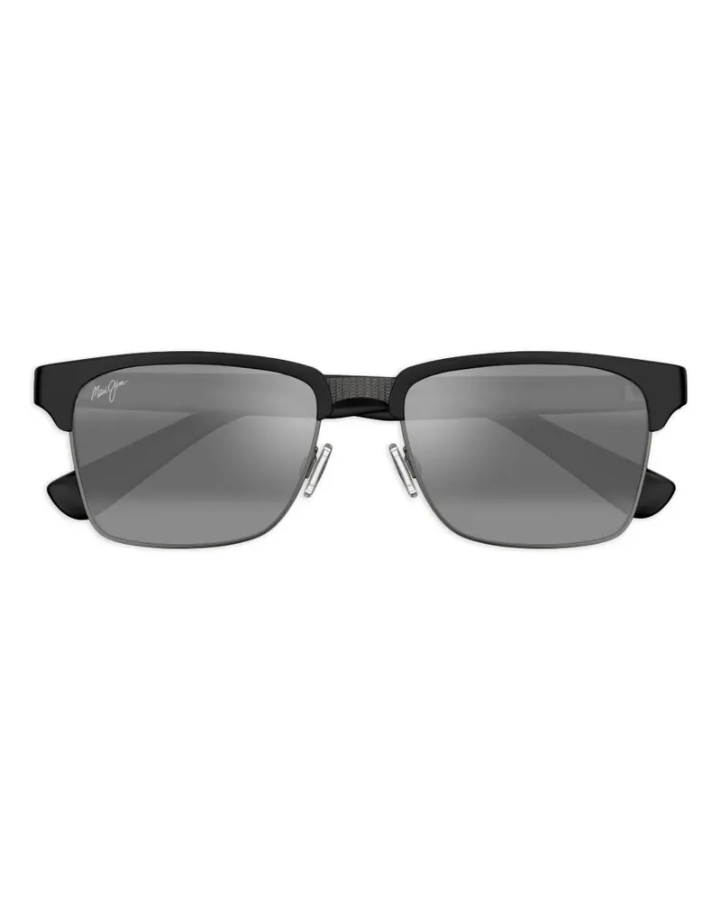 Maui Jim Kawika Sonnenbrille mit eckigem Gestell - Schwarz Schwarz