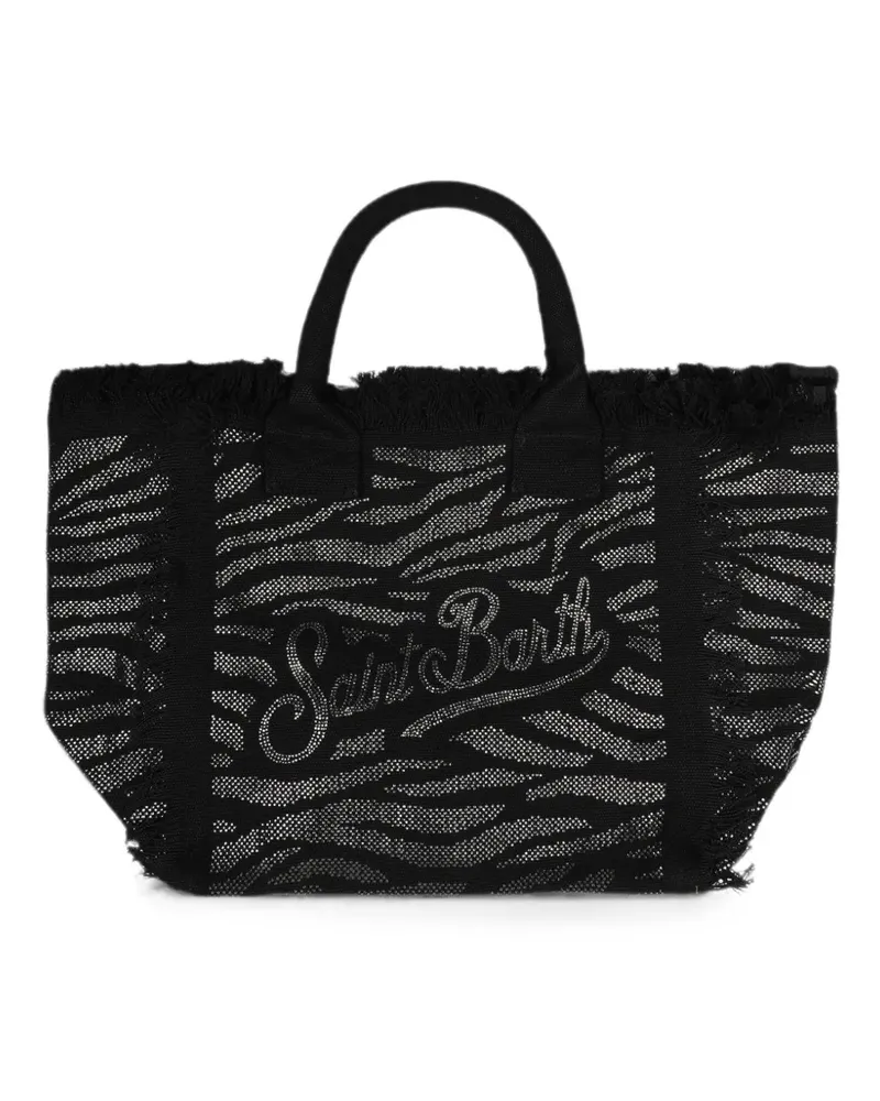 MC2 Saint Barth Vanity zebra-print tote bag - Schwarz Schwarz