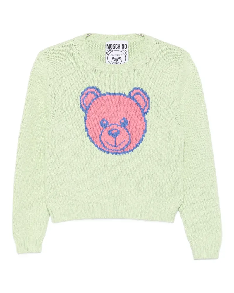 Moschino bear-embellishment sweater - Grün Grün