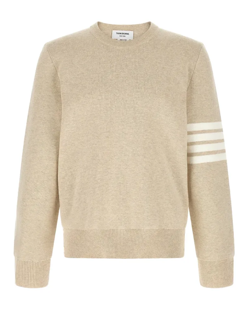 Thom Browne Vierteiliger Pullover mit Seitenschlitz - Nude Nude