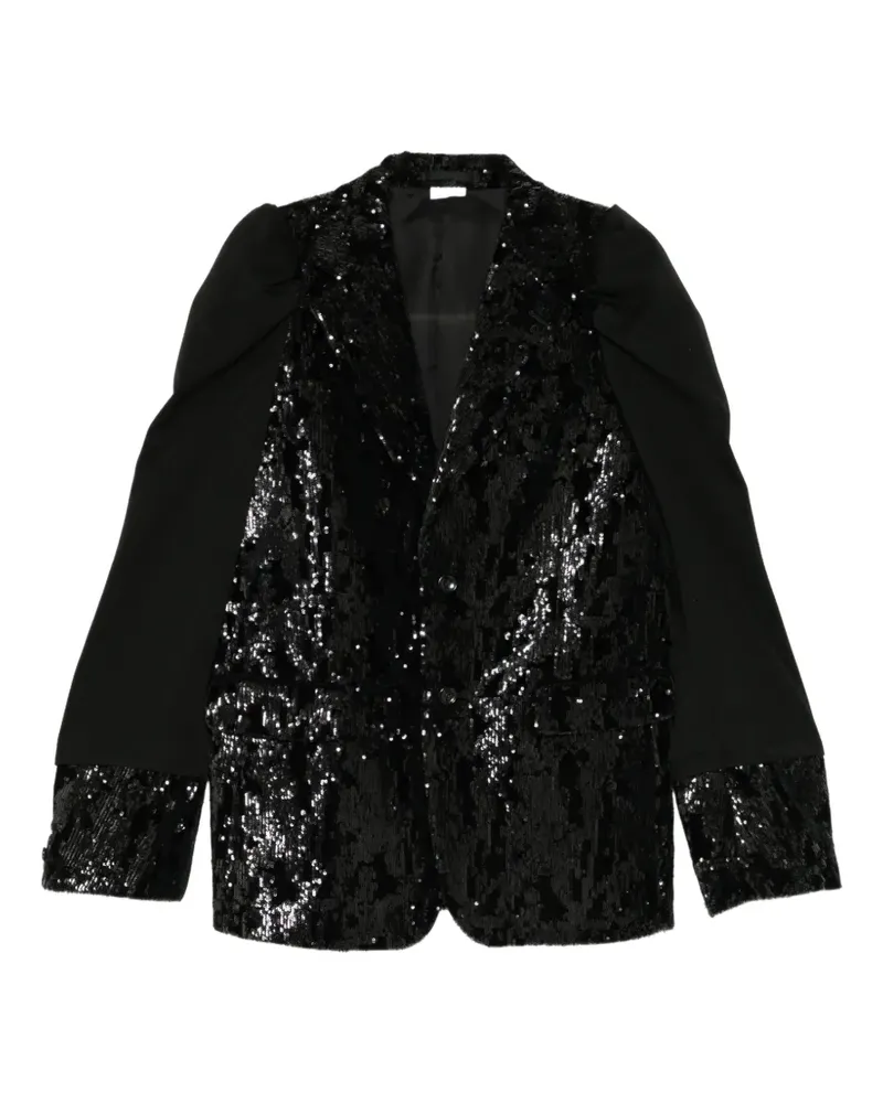 Comme des Garçons Sakko mit Pailletten - Schwarz Schwarz