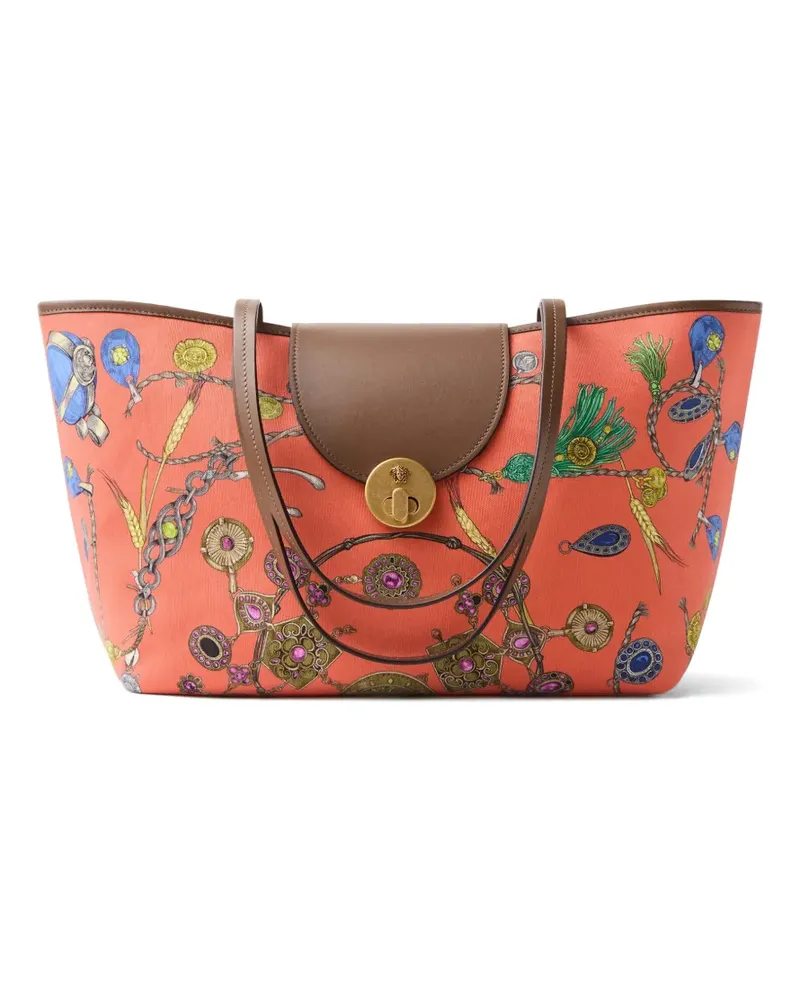 Versace Vivian printed small canvas tote - Rot Rot