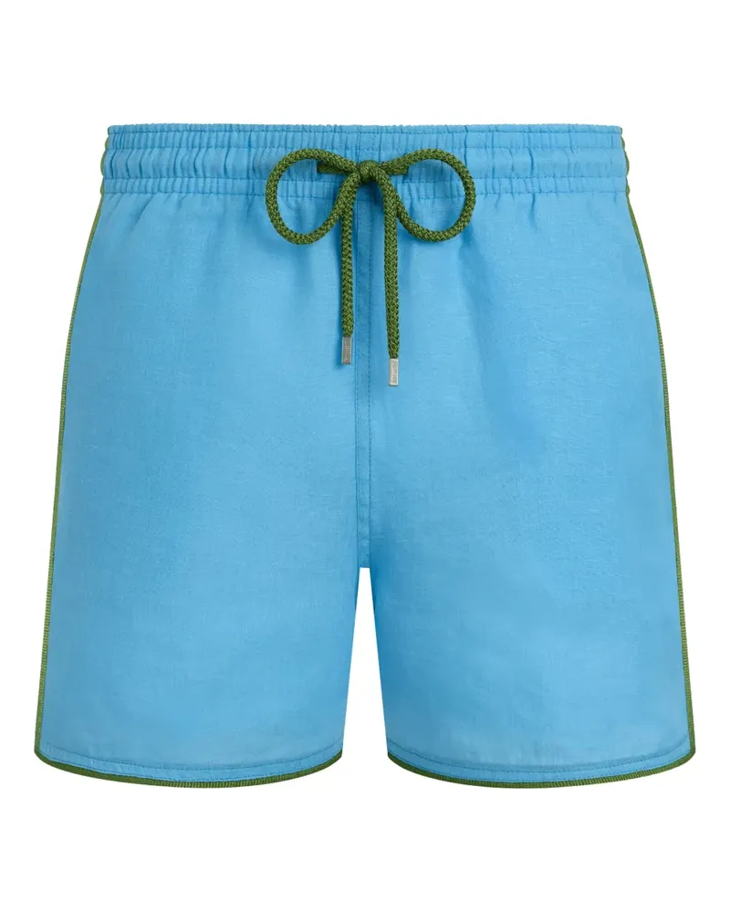 Vilebrequin Paspelierte Badeshorts mit Kordelzug - Blau Blau