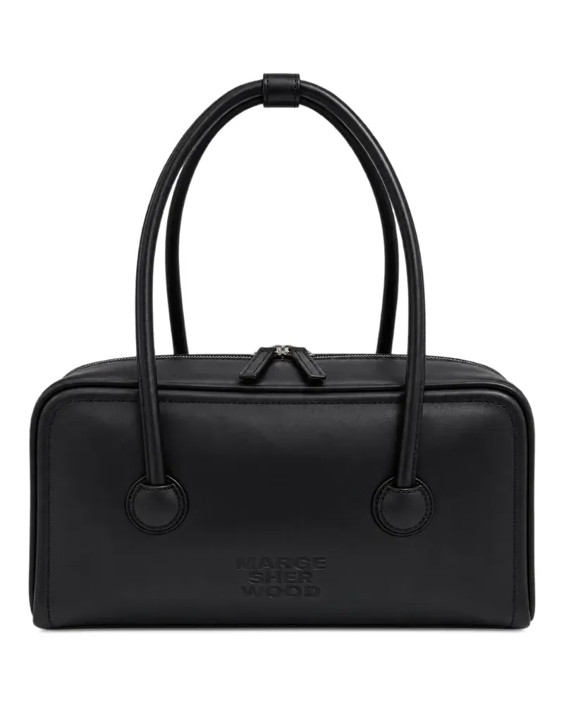 Marge Sherwood Kleine Tote Bag aus Leder mit Logo-Prägung - Schwarz Schwarz