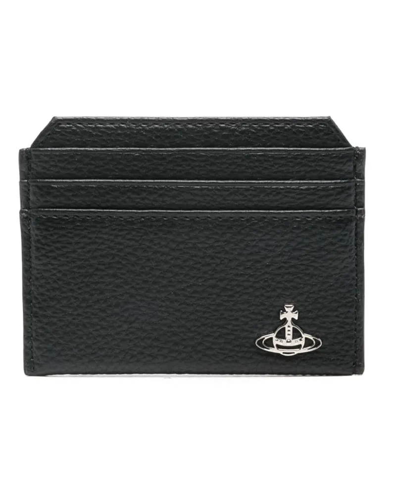 Vivienne Westwood Kartenetui mit Reichsapfel-Schild - Schwarz Schwarz