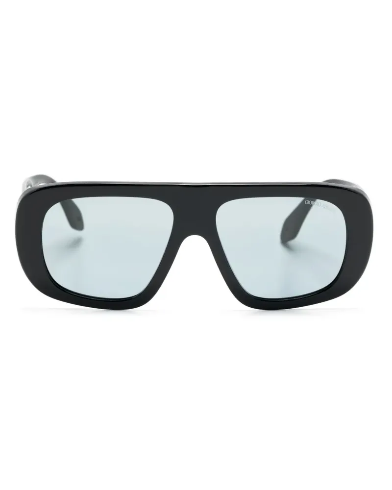 Giorgio Armani Sonnenbrille mit Oversized-Gestell - Schwarz Schwarz