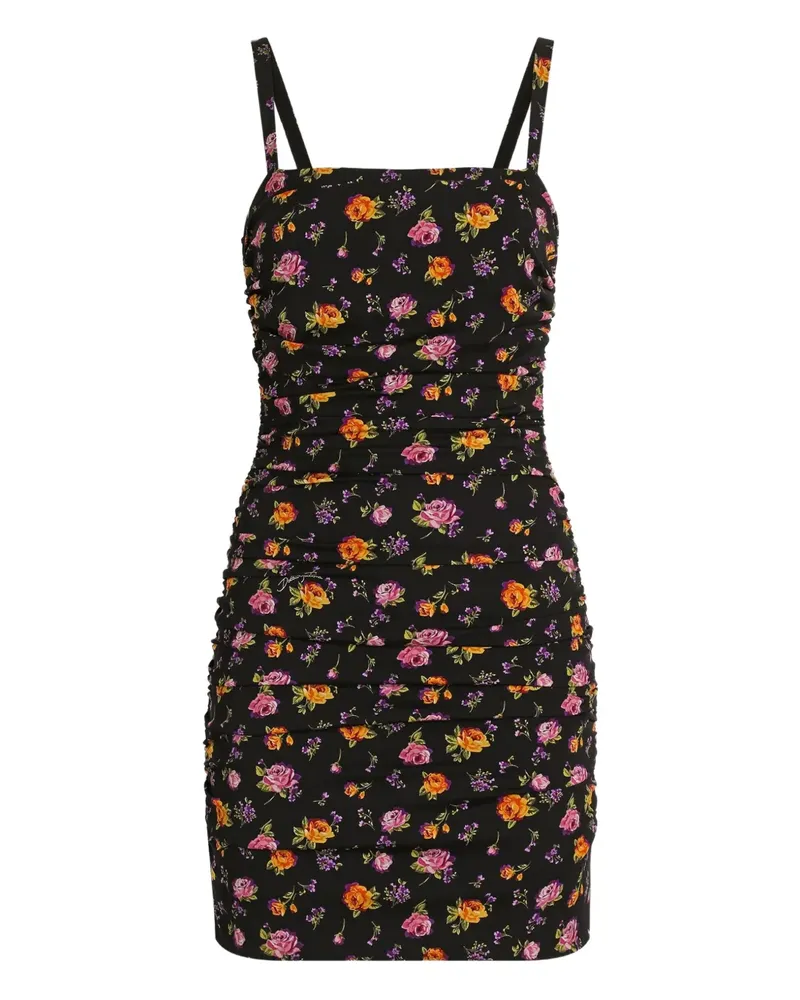 Dolce & Gabbana Minikleid mit Blumenmuster - Schwarz Schwarz