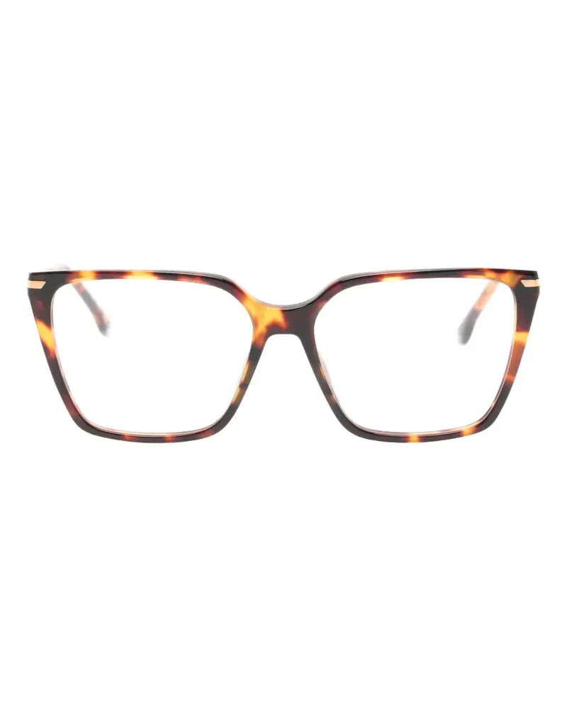 Victoria Beckham Eckige Brille in Schildpattoptik - Braun Braun
