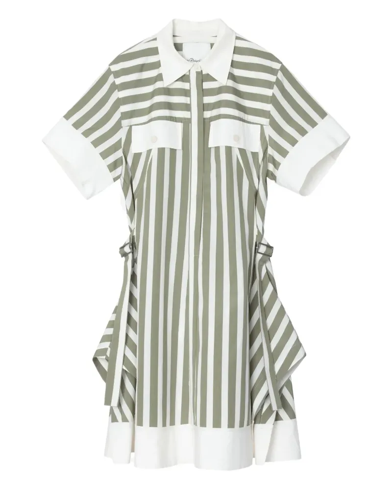 3.1 phillip lim Gestreiftes Hemdkleid - Grün Grün