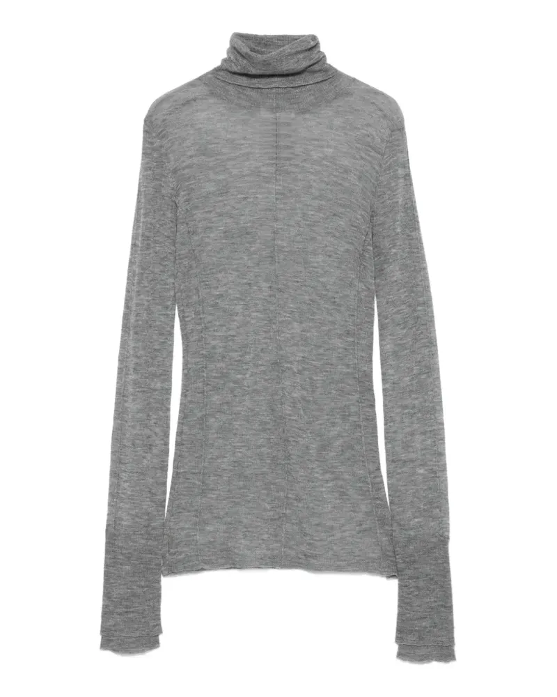 Elisabetta Franchi Oberteil mit Rollkragen - Grau Grau