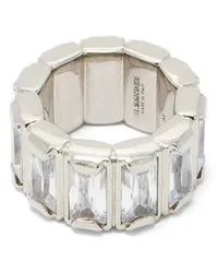 Jil Sander Ring mit Kristallen Grau