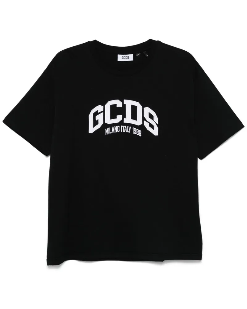 GCDS Lounge-T-Shirt mit Logo Schwarz