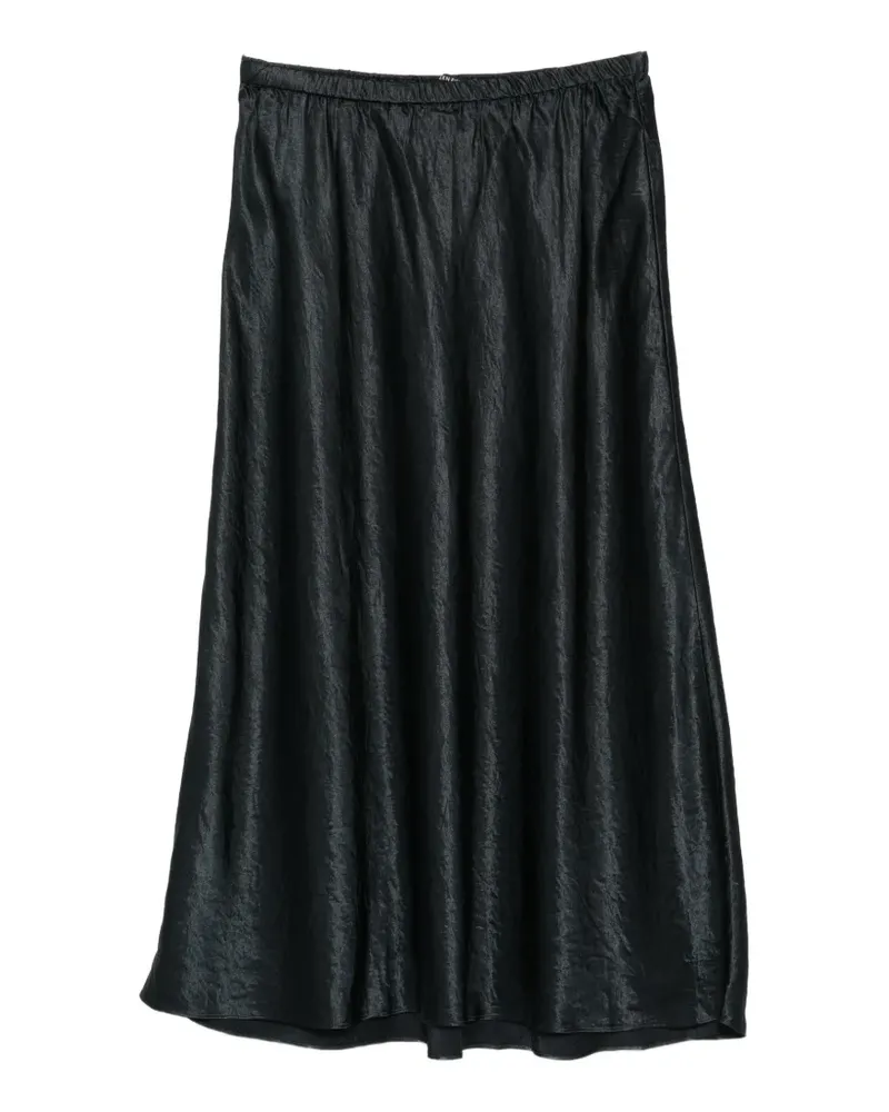 Eileen Fisher Satinrock mit Knitteroptik - Schwarz Schwarz