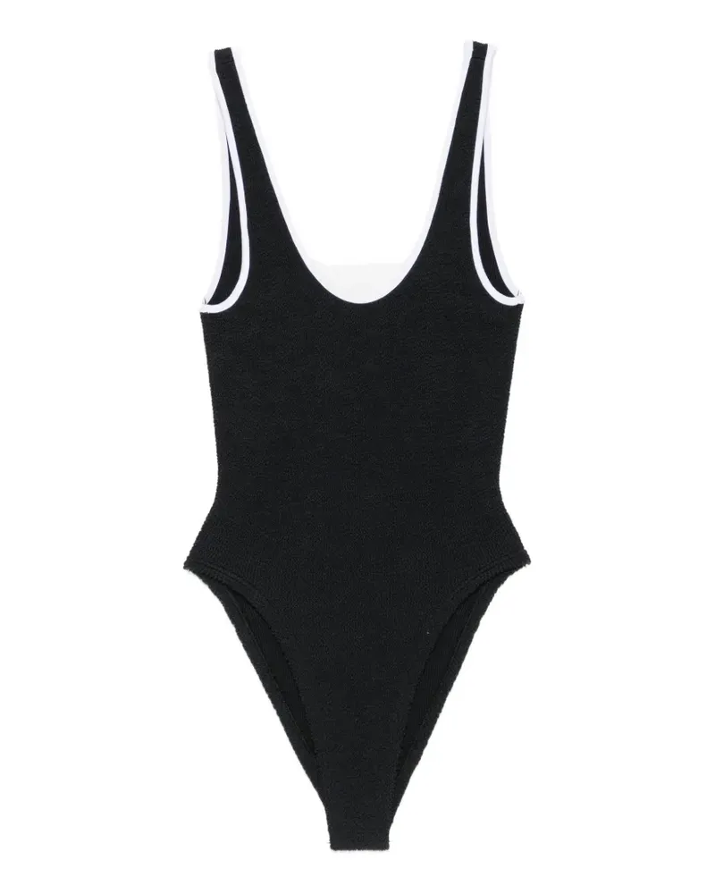 Hunza G crinkle-effect swimsuit - Schwarz Schwarz