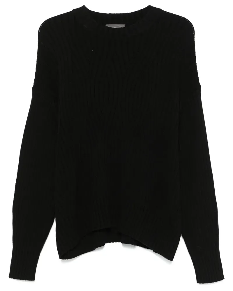 Eric Bompard Gerippter Pullover - Schwarz Schwarz