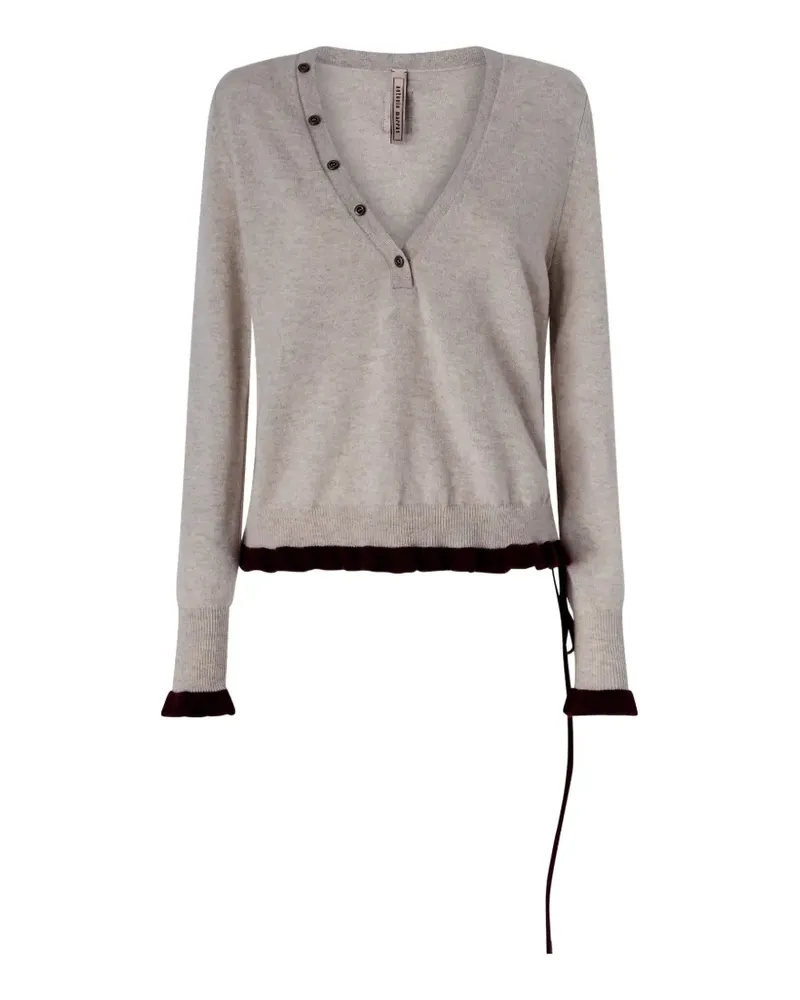 Antonio Marras Gerüschter Pullover mit Schnürung - Grau Grau