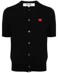 Comme des Garçons Cardigan mit Herz-Patch Schwarz