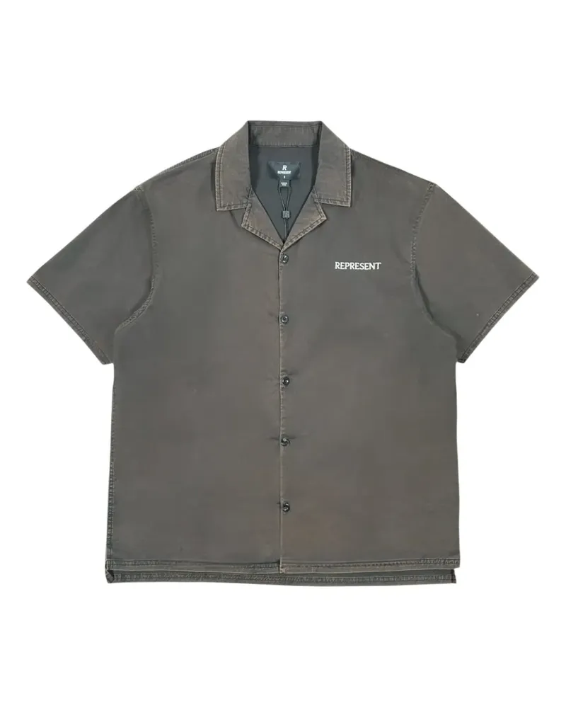 REPRESENT Script Hemd mit Reverskragen - Grau Grau