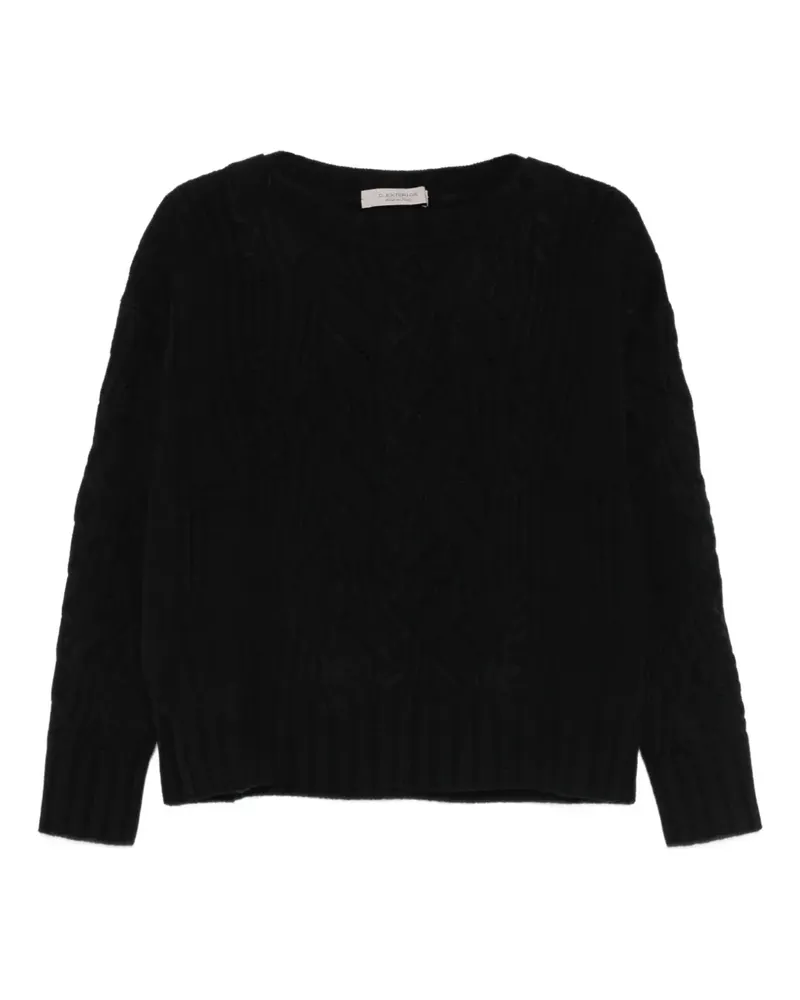 D.EXTERIOR cable-knit sweater - Schwarz Schwarz