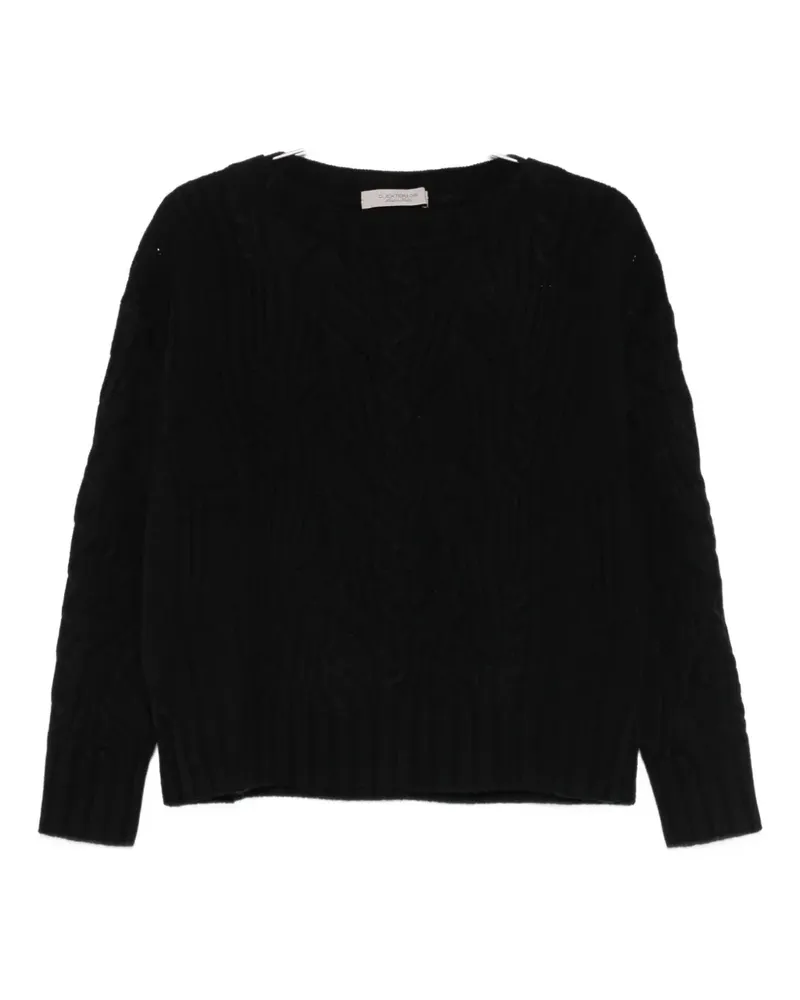 D.EXTERIOR cable-knit sweater - Schwarz Schwarz