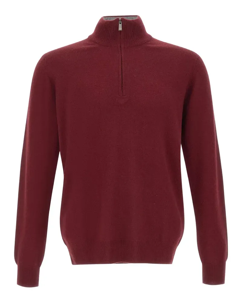 Della Ciana Pullover mit Reißverschluss - Rot Rot