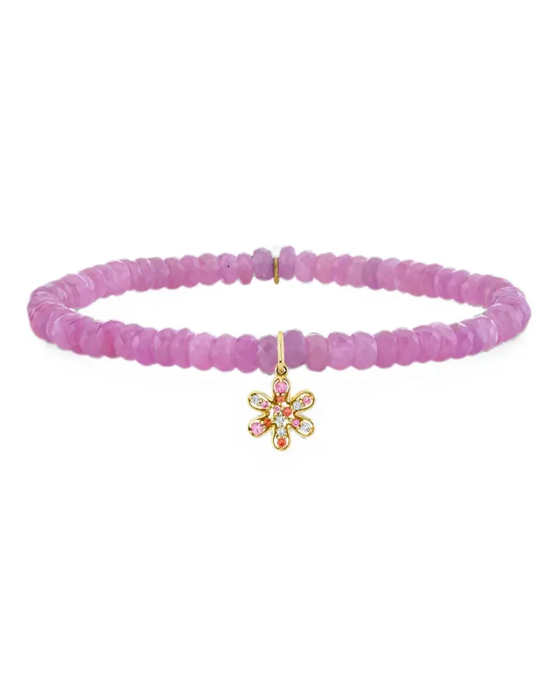 Sydney Evan Kleines Daisy Armband mit Saphir und Diamanten - Gold Gold
