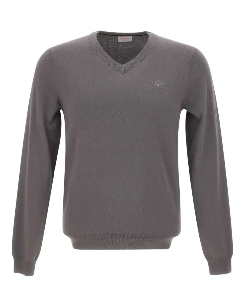 Sun68 Pullover mit V-Ausschnitt - Grau Grau