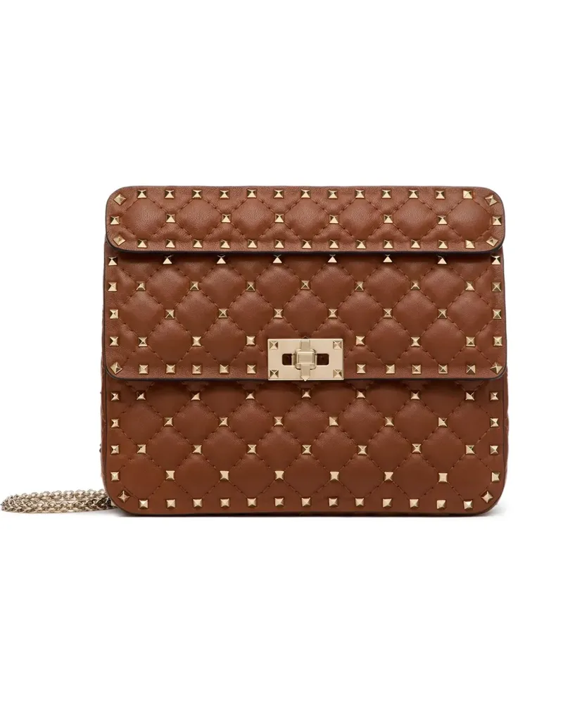 Valentino Garavani Mittelgroße Rockstud Spike Handtasche - Braun Braun
