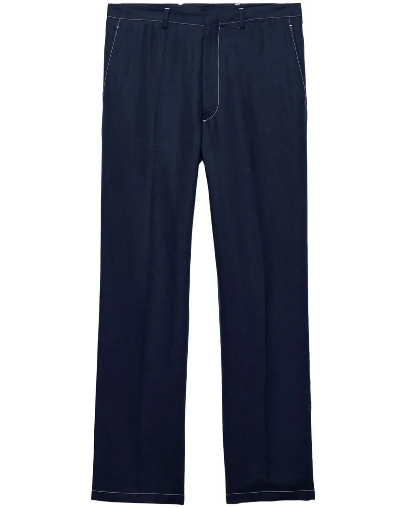 Prada Hose aus Leinen - Blau Blau