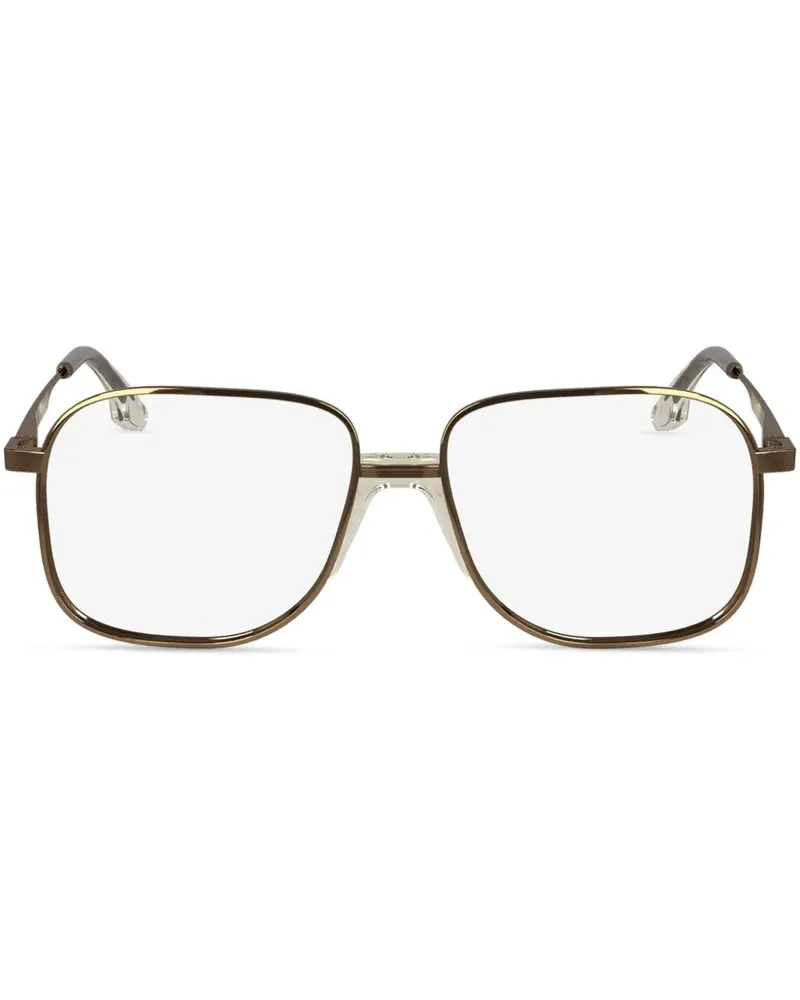 Victoria Beckham Brille mit eckigem Gestell - Gold Gold