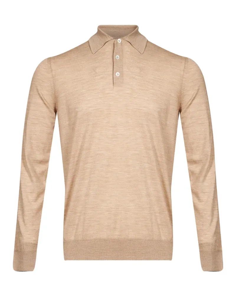 LARDINI Gestricktes Poloshirt - Nude Nude
