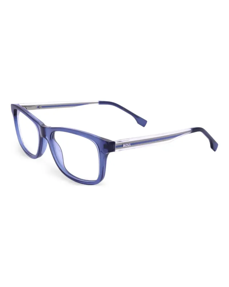 HUGO BOSS Brille mit eckigem Gestell - Blau Blau